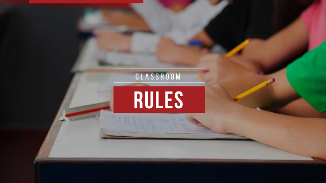Designvorlage Classroom rules with schoolchildren für Youtube