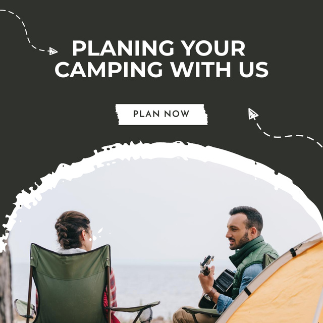 Szablon projektu Camping Trip Planning Offer Instagram AD