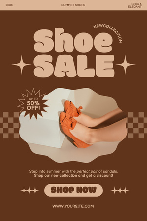 Modèle de visuel Vente de chaussures d'été - Pinterest