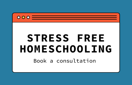 Homeschooling Service Offer Business Card 85x55mm Design Template