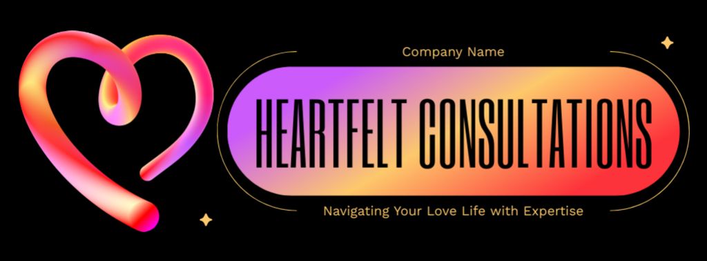 Coaching Service for Heartfelt Connections Facebook cover Šablona návrhu