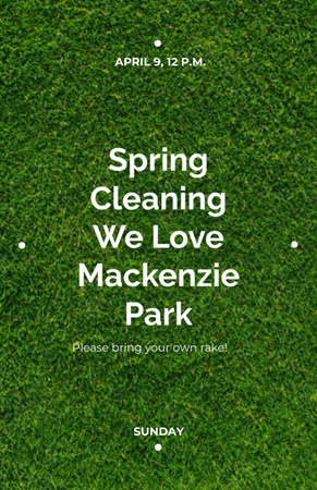 Spring Cleaning Event In Park Invitation 5.5x8.5in Design Template