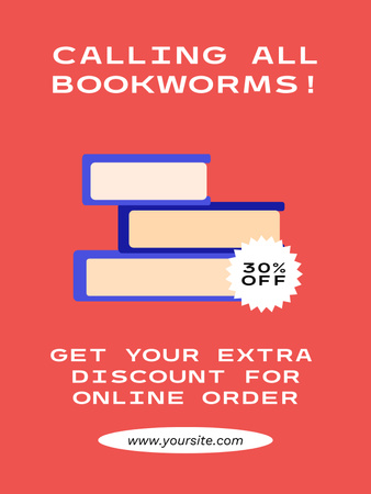 Book Special Sale Announcement Poster US Design Template