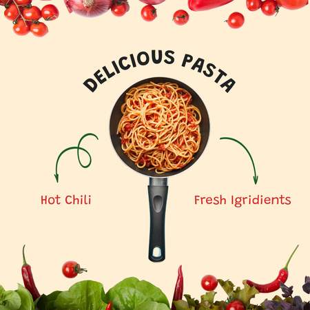 Designvorlage Delicious Pasta Offer für Instagram