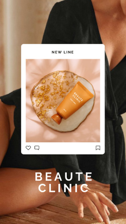 Designvorlage Cream for Beauty clinic ad für Instagram Story