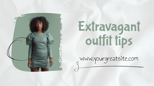 Designvorlage Stylist Outfit Tips Channel With Link für YouTube outro