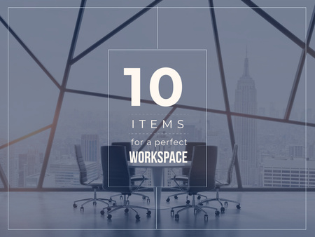 Items for a perfect Workspace Presentation Design Template