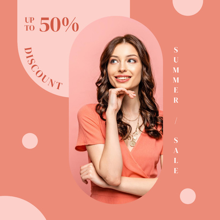 Summer Sale Of Woman Collection Instagram Design Template