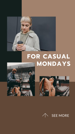 Young Stylish People in Casual clothes Instagram Story Design Template
