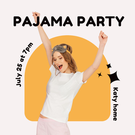 Pajama Party Announcement  Instagramデザインテンプレート