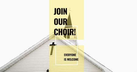 convite para um coro religioso Facebook AD Modelo de Design