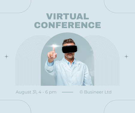 Virtual Conference event,facebook post Facebook Design Template