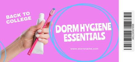 Hygiene Essentials Sale Offer Coupon 3.75x8.25in Design Template