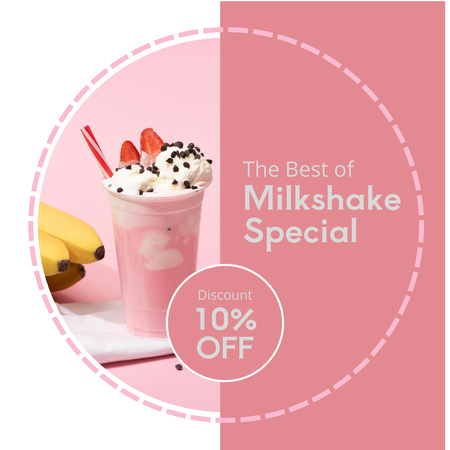 Best Milkshake Discount Offer Instagram Design Template