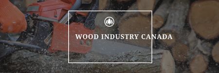 Ontwerpsjabloon van Email header van Wood industry Ad