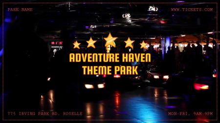 Amusement Park With Bumper Cars And Bonus Voucher Full HD video Design Template