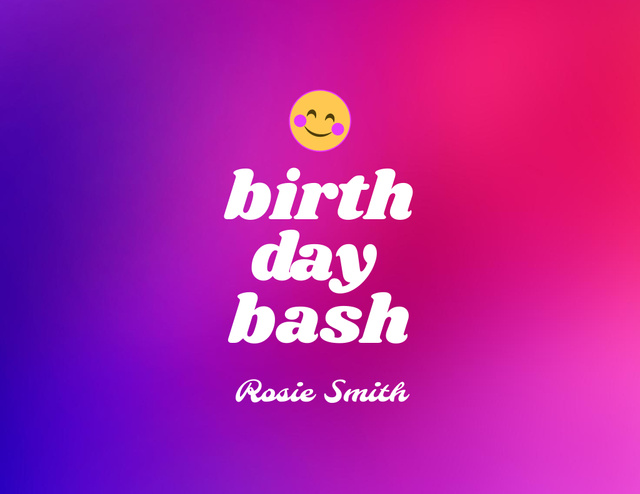 Birthday Announcement with Cute Emoticon Flyer 8.5x11in Horizontal tervezősablon