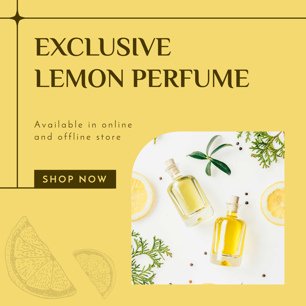 Exclusive Lemon Perfume Ad Instagram Πρότυπο σχεδίασης