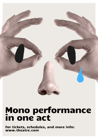 Theatrical Show Announcement Poster Modelo de Design