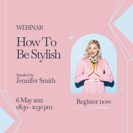 Template di design Webinar on How to Be Stylish Instagram