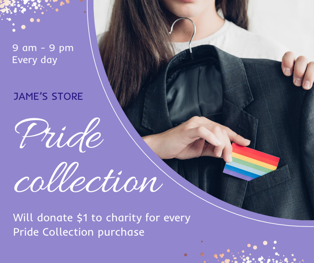 Pride Month Sale Announcement Facebookデザインテンプレート
