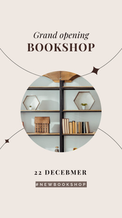 Plantilla de diseño de tienda de libros ad Instagram Story 