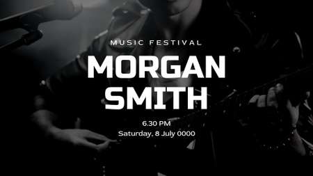 Music Festival on Saturday FB event cover Design Template