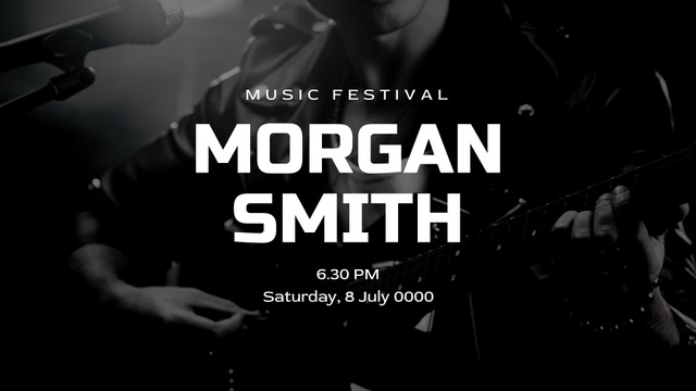 Music Festival on Saturday FB event cover Modelo de Design