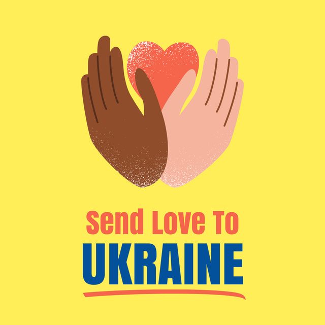 Stand with Ukraine Instagram Tasarım Şablonu
