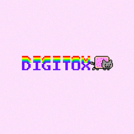 έμβλημα με χαριτωμένο pixel cat Logo Πρότυπο σχεδίασης