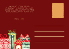 Christmas and New Year Greeting Colorful Presents