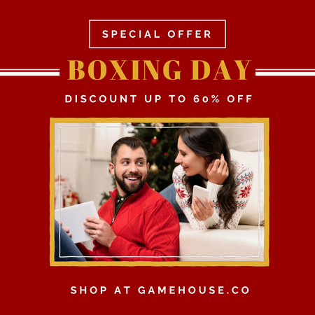 Boxing Day Sale Announcement Animated Post Design Template