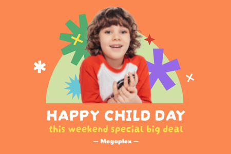 Special Offer on Children's Day Postcard 4x6in Design Template
