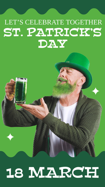 Designvorlage Let's Celebrate St. Patrick's Day Together für Instagram Story