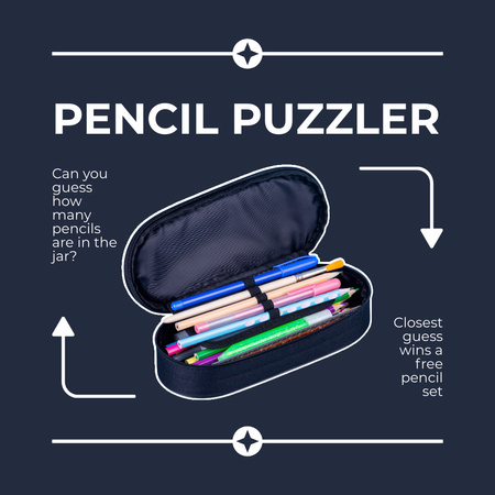 Modèle de visuel Puzzle au crayon avec des cadeaux gratuits - Instagram AD