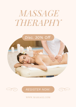 Massage Therapy Studio Poster Design Template