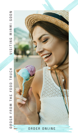 Street Food Ad with Yummy Ice Cream Instagram Story Design Template