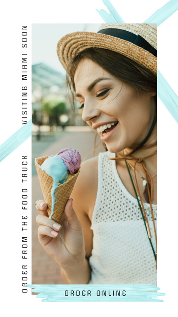Platilla de diseño Street Food Ad with Yummy Ice Cream Instagram Story