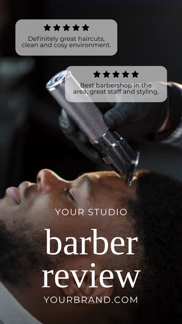 Designvorlage Advanced Barbershop Reviews Ad für TikTok Video