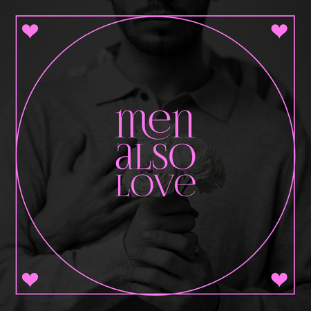 Plantilla de diseño de Valentine's Day Holiday with Phrase about LGBT Love Instagram 