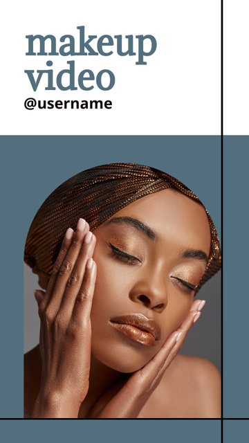 Makeup Blog Promotion with Beautiful Woman Instagram Story Πρότυπο σχεδίασης