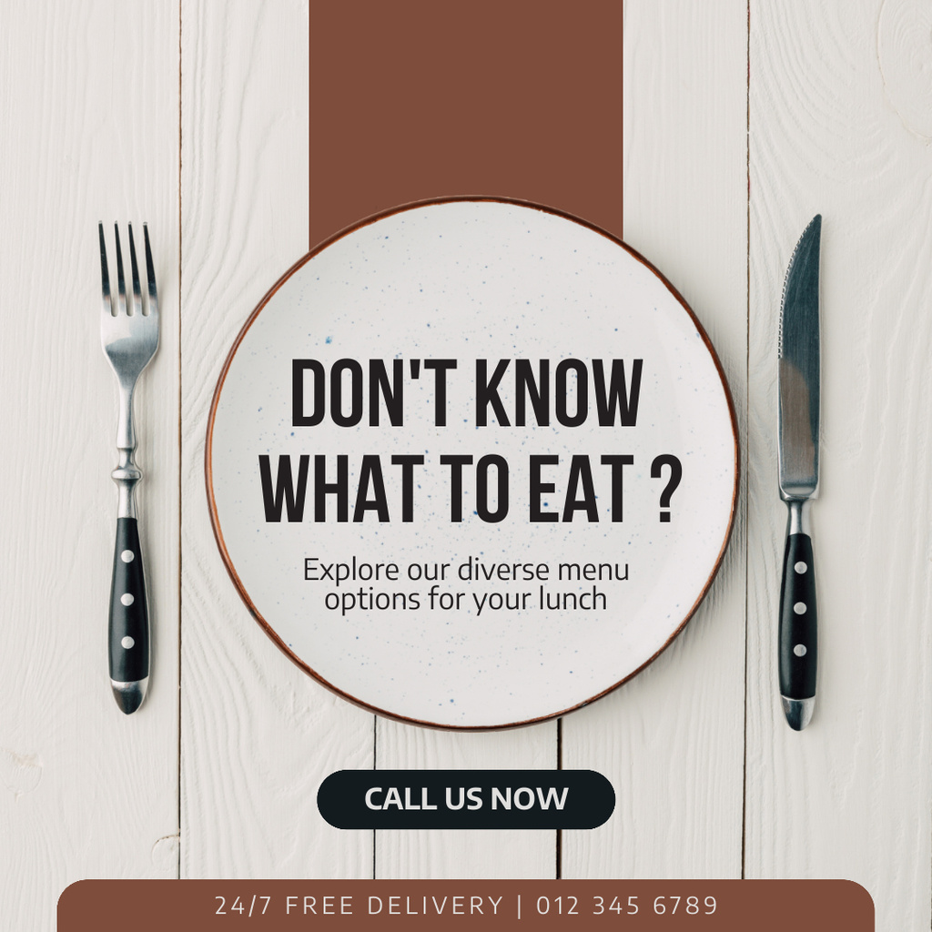 Get Our Various Menus For Your Lunch Instagram Design Template