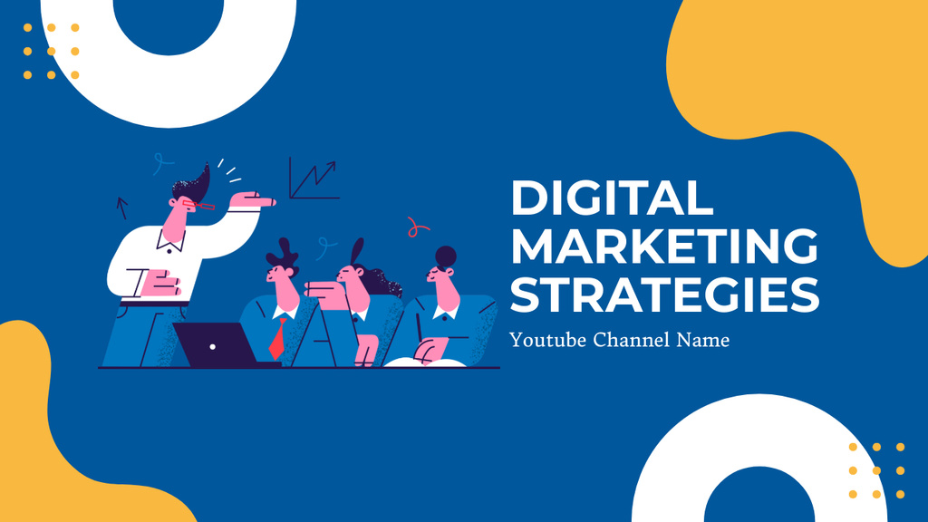 Modèle de visuel Proactive Digital Marketing Strategies In Episode - Youtube Thumbnail