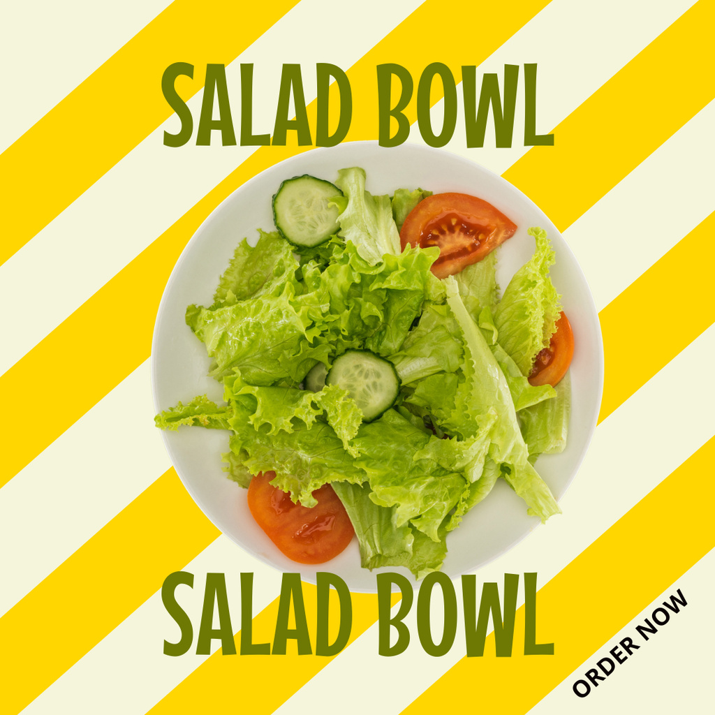 Ontwerpsjabloon van Instagram van Inspiration for Healthy Salad 
