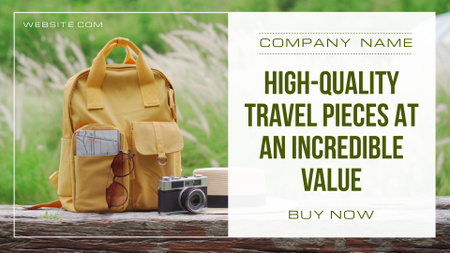 High-Quality Backpacks For Travel Offer With Camera Full HD video Design Template