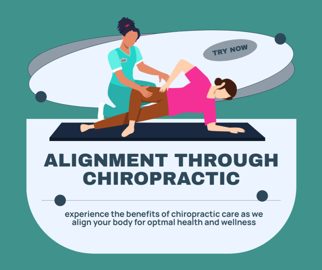 Optimal Chiropractic Care Offer By Specialist Facebook Design Template