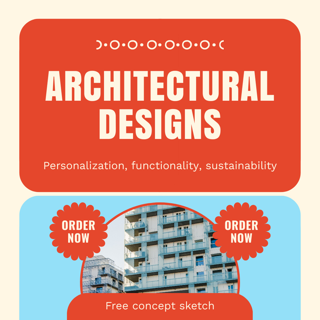 Architectural Designs And Concepts Offer Instagram Modelo de Design
