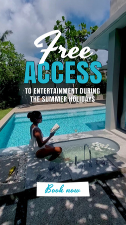 Plantilla de diseño de Acceso gratuito al entretenimiento como oferta actual en el hotel TikTok Video 