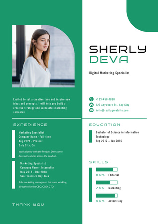 Creative and Digital Agency Specialist Resume Design Template