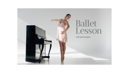 lição de ballet Youtube Thumbnail Modelo de Design